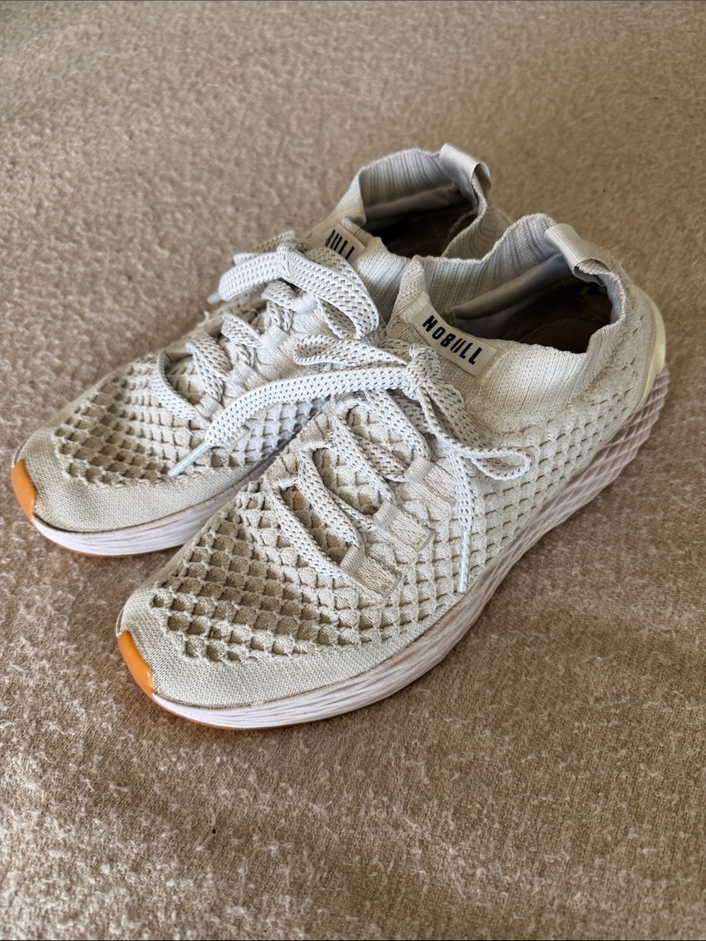 NOBULL Cream Knit Runner Sneakers